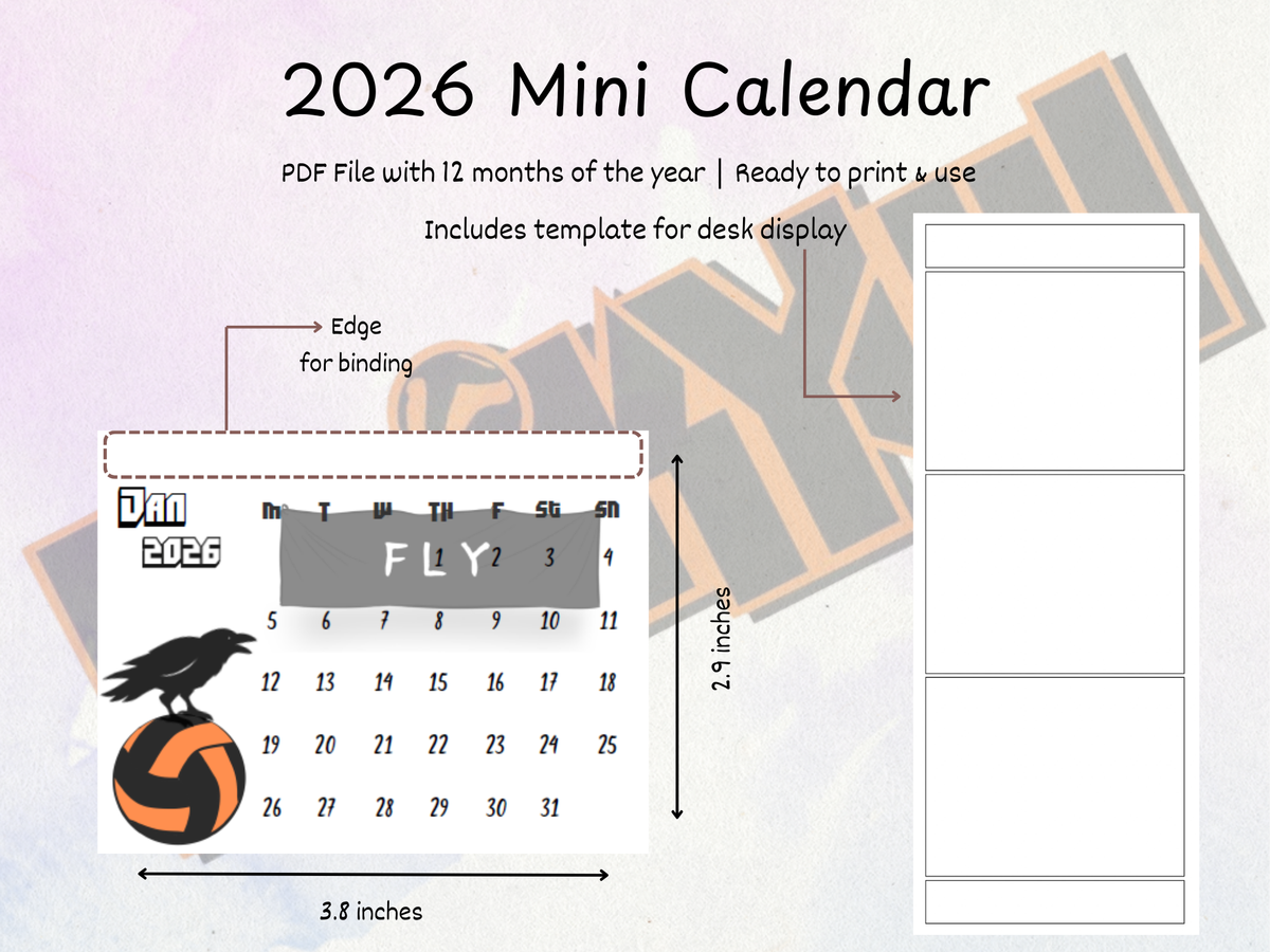 2026 Bundle Haikyuu Digital Calendar