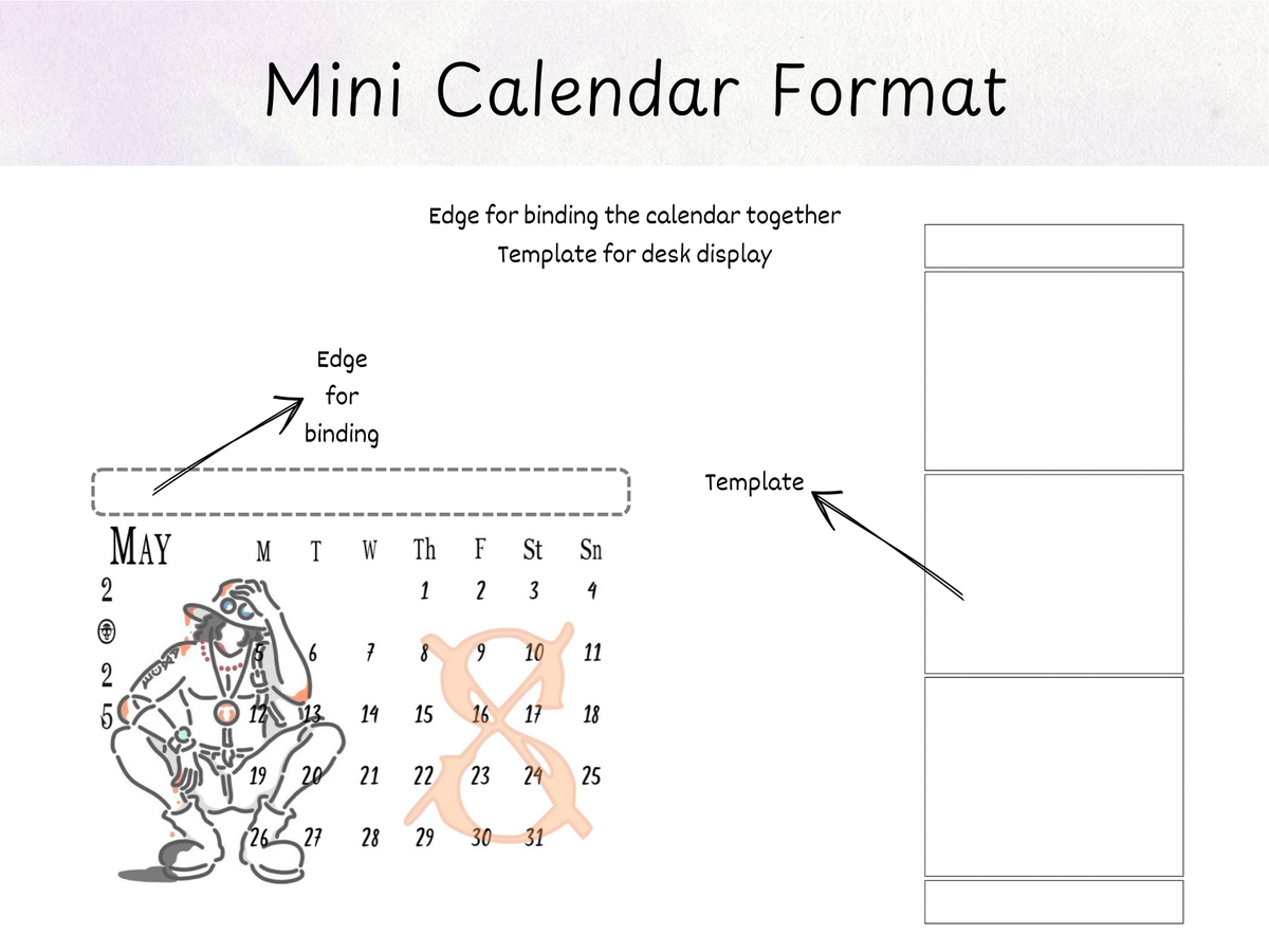 2026 One Piece Mini Calendar