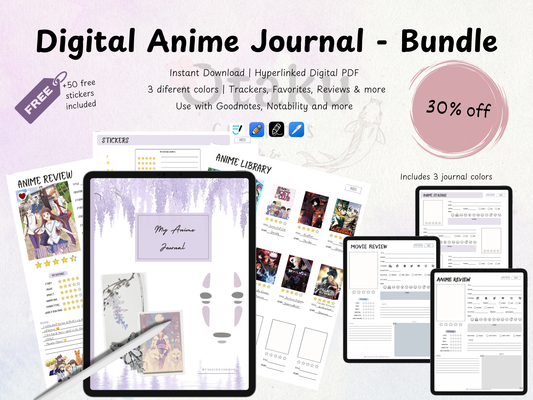 Digital Anime Journal Bundle