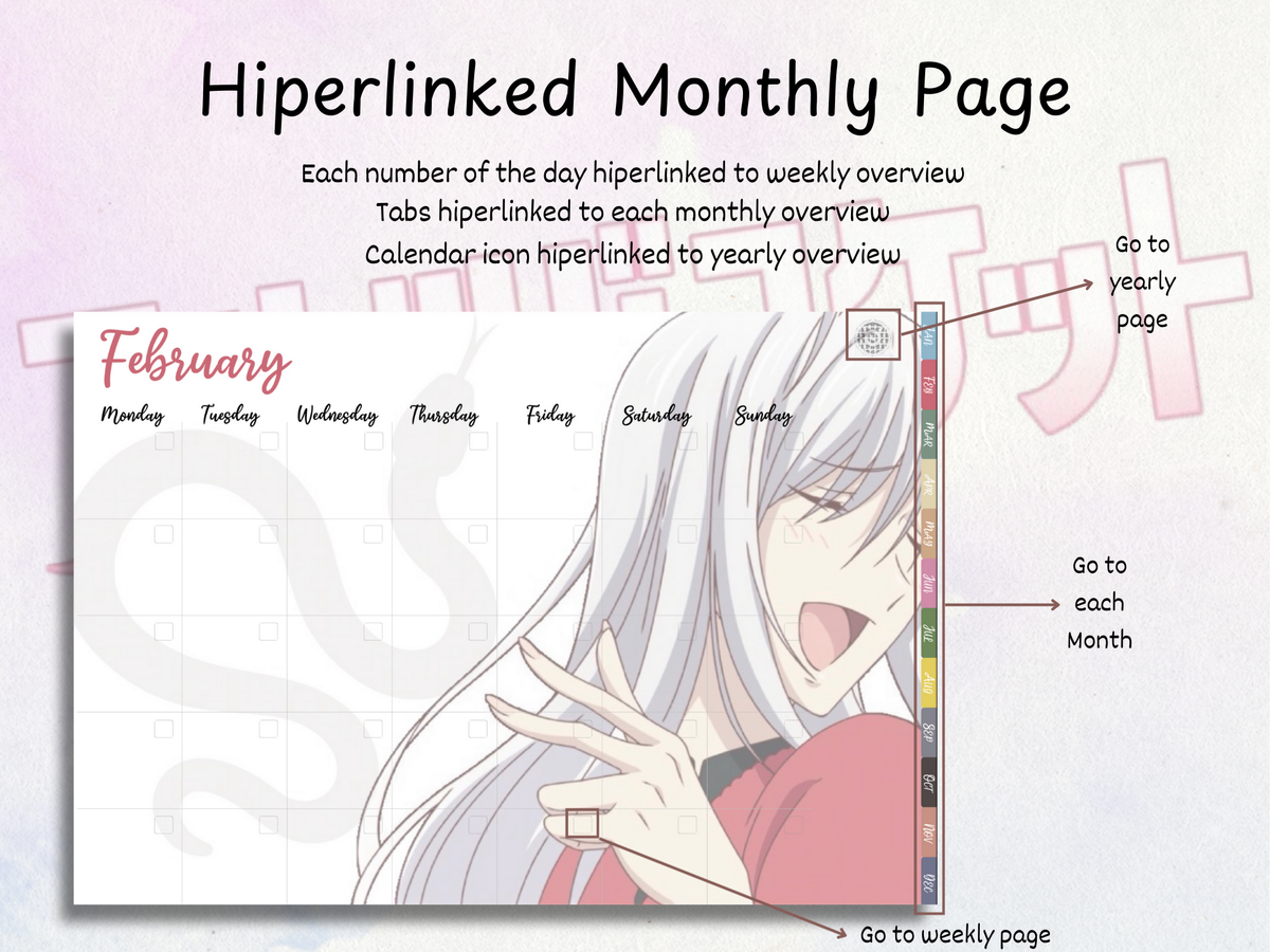 Fruits Basket Customizable Digital Planner