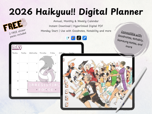 2026 Haikyuu Digital Planner