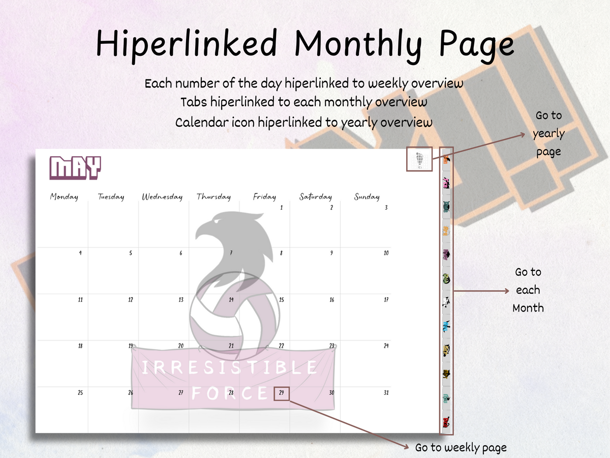 2026 Haikyuu Digital Planner