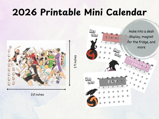 2026 Haikyuu Mini Calendar