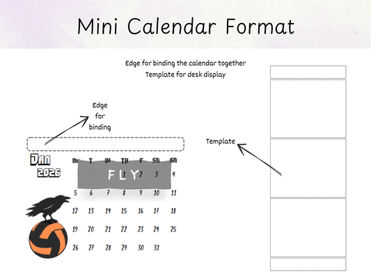 2026 Haikyuu Mini Calendar