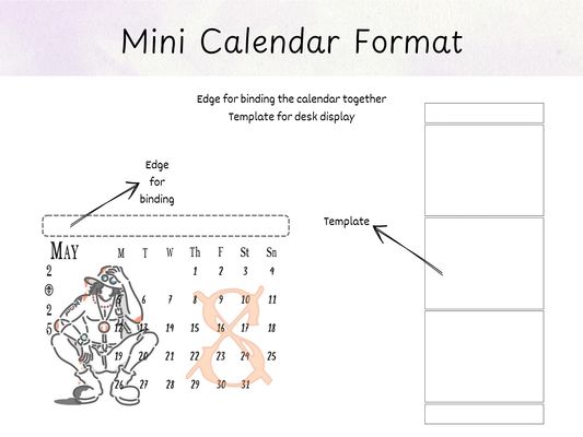 2026 One Piece Mini Calendar