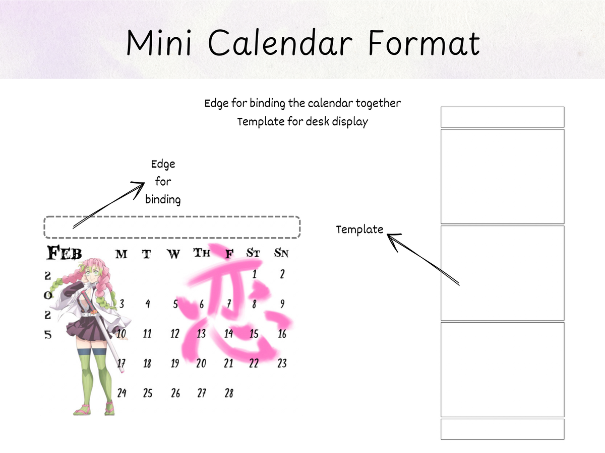 2026 Demon Slayer Mini Calendar