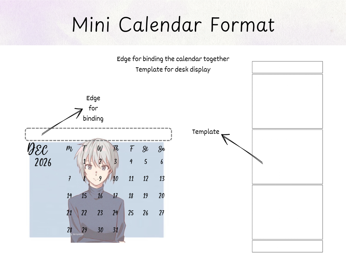 2026 Fruits Basket Mini Calendar