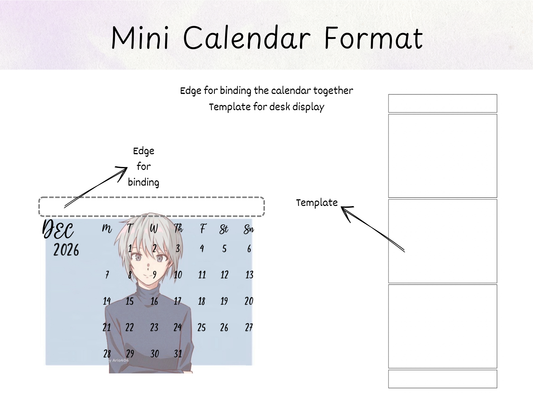 2026 Fruits Basket Mini Calendar