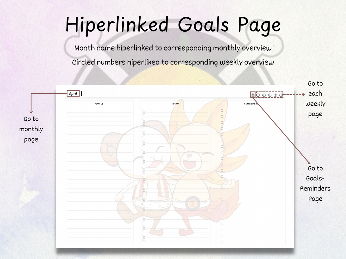 One Piece Customizable Digital Planner
